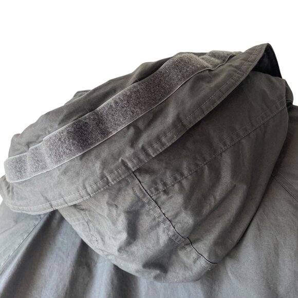 Adventure Gear Mens Size L Down Puffer Jacket Parka Hood Green Pockets Aviator - Picture 9 of 14